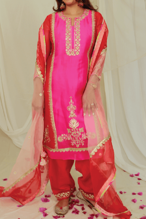 Kyra Organza Kurta With Pants — Kyra