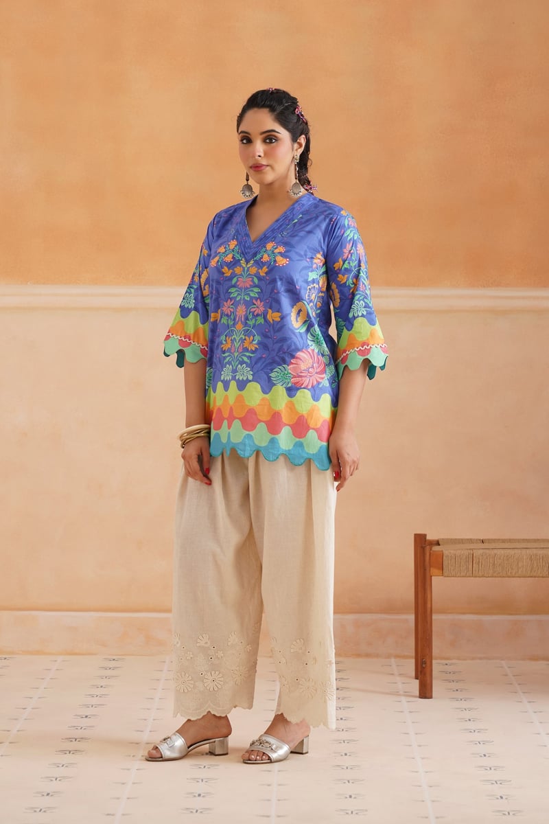 Printed Cotton Kurta and Salwar Co-ord Set