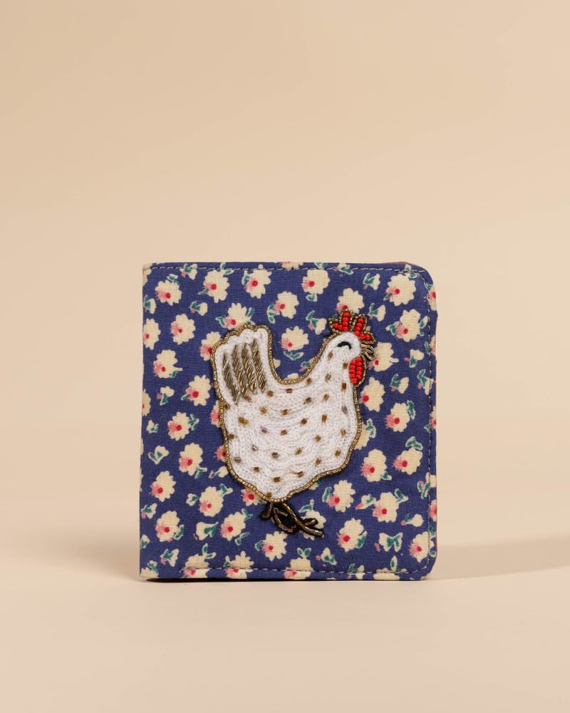 HEN - Snap button Wallet (Embroidered ) — DESI DRAMA QUEEN