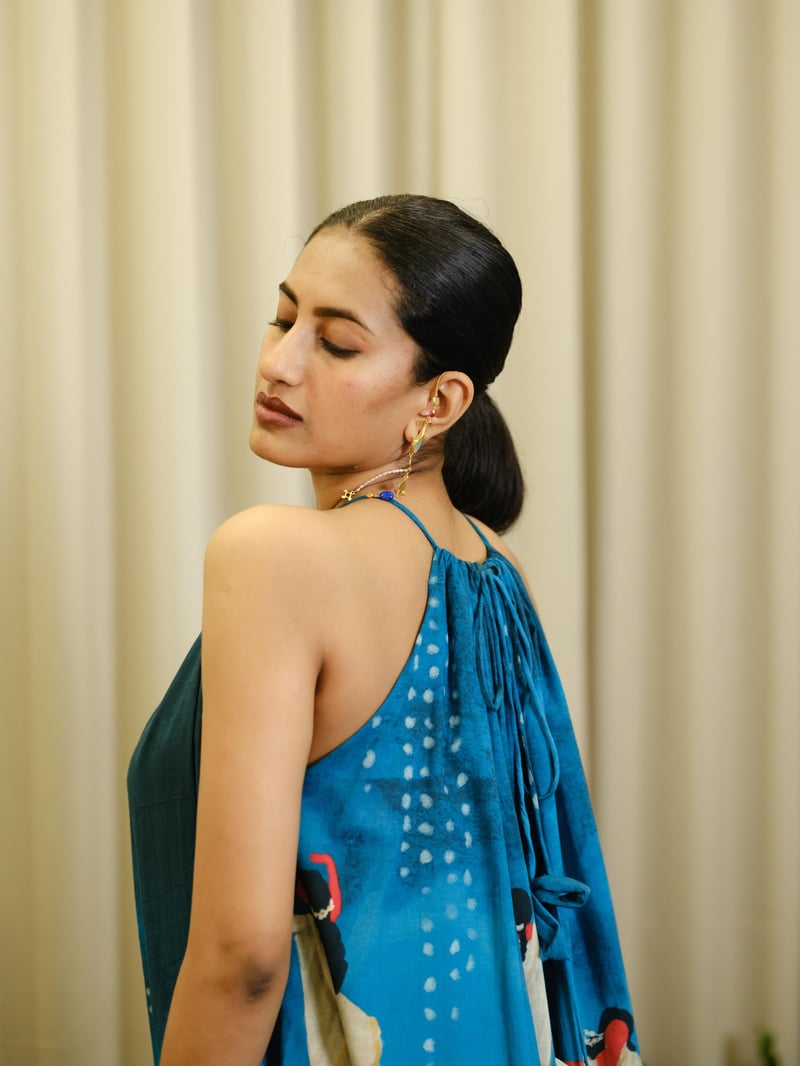 Kadhali Blue Halterneck - Long