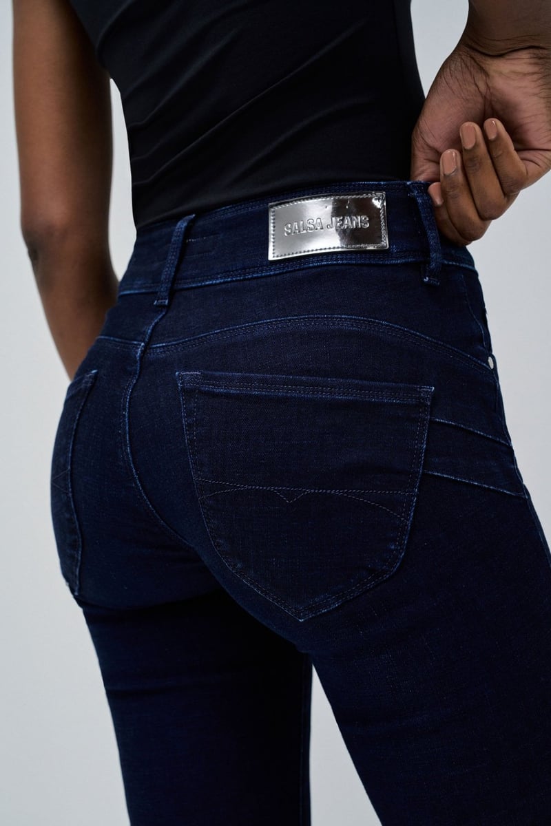Dark Wash High-Rise Straight-Leg Jeans
