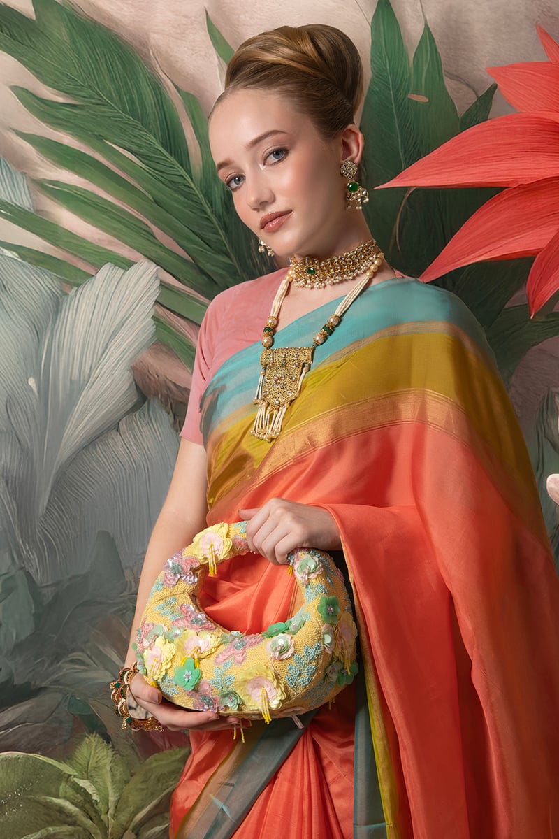 Petal Reverie Luxe Embellished Bag