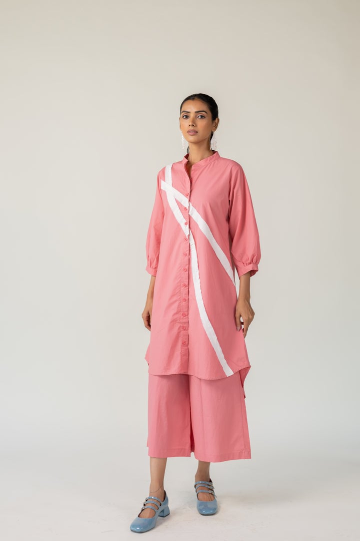 Dusky Bloom Buttondown Tunic Co-ord