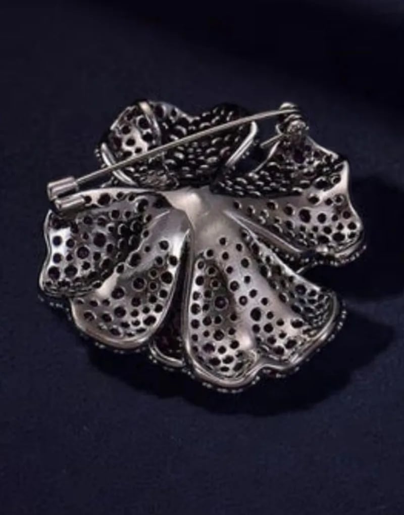 Ruby Floral Brooch