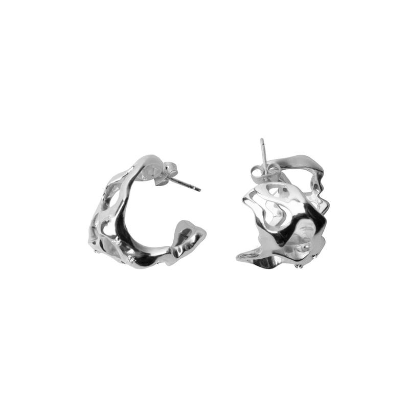 Bold Molten Hoops Silver