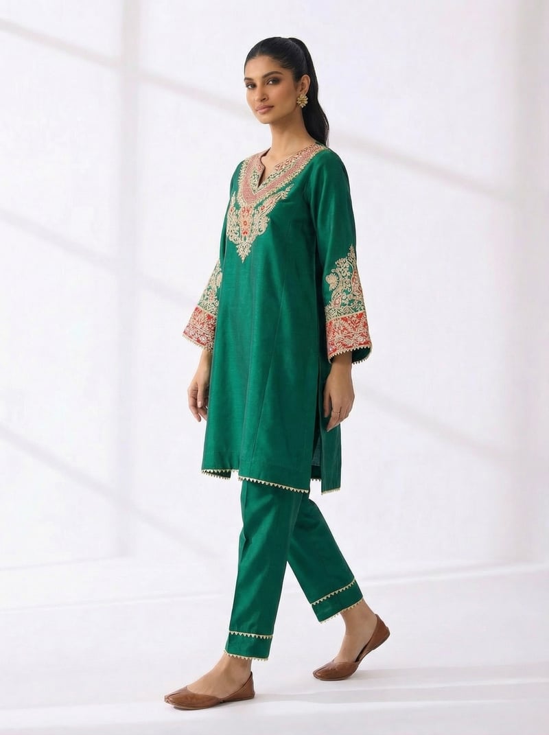 Mehrish - Short Kalidaar Chauga With Salwar