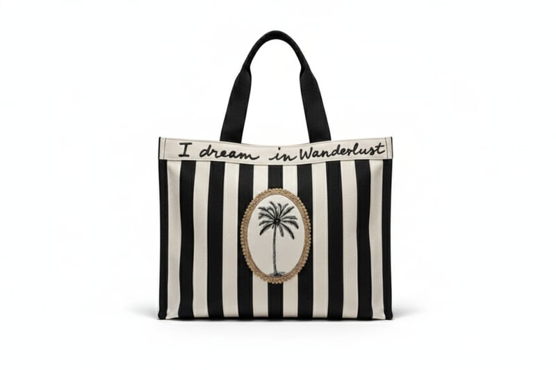 Swaying Palm (Black, White, Gold)