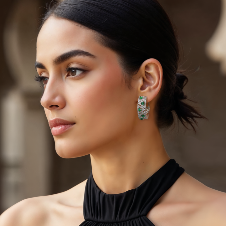 Green Triangle Hoops — Kesya
