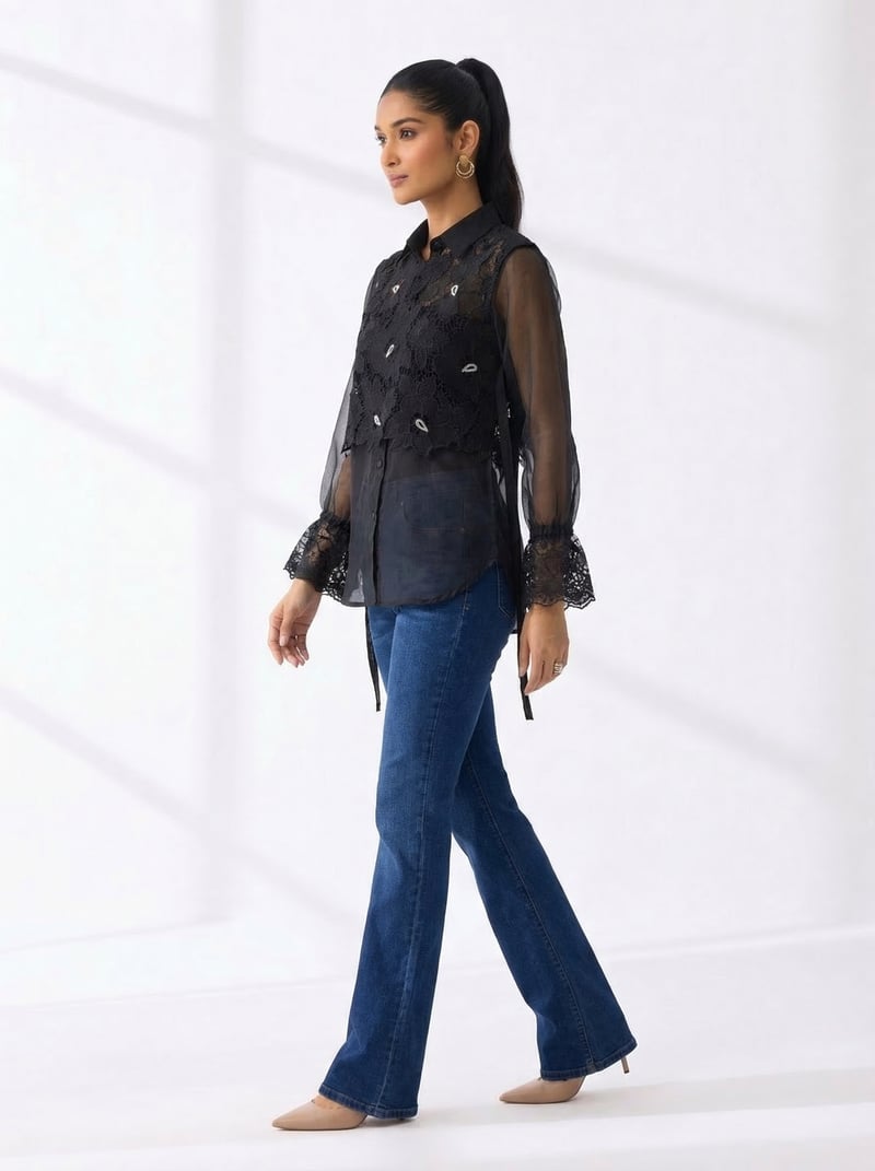 Embroidered Yoke Shirt