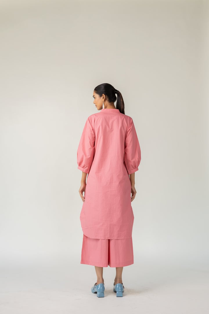 Dusky Bloom Buttondown Tunic Co-ord