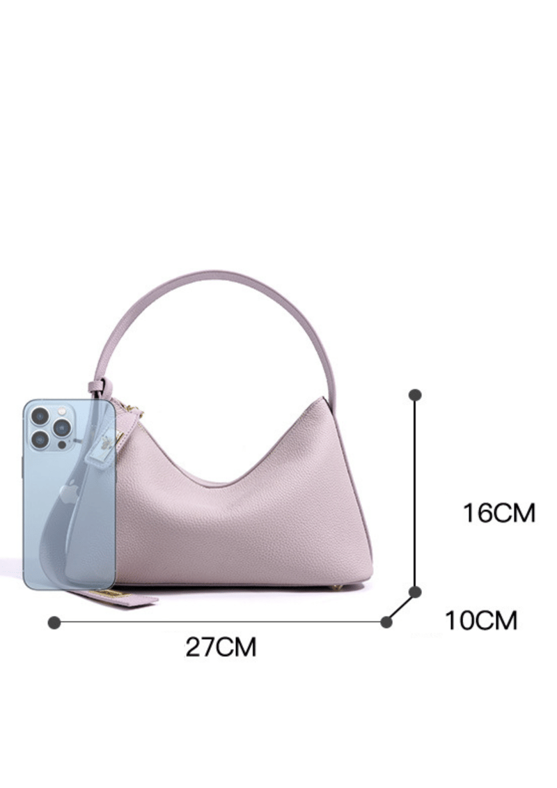 Lumi - Ladies Leather Baguette Bag Mauve
