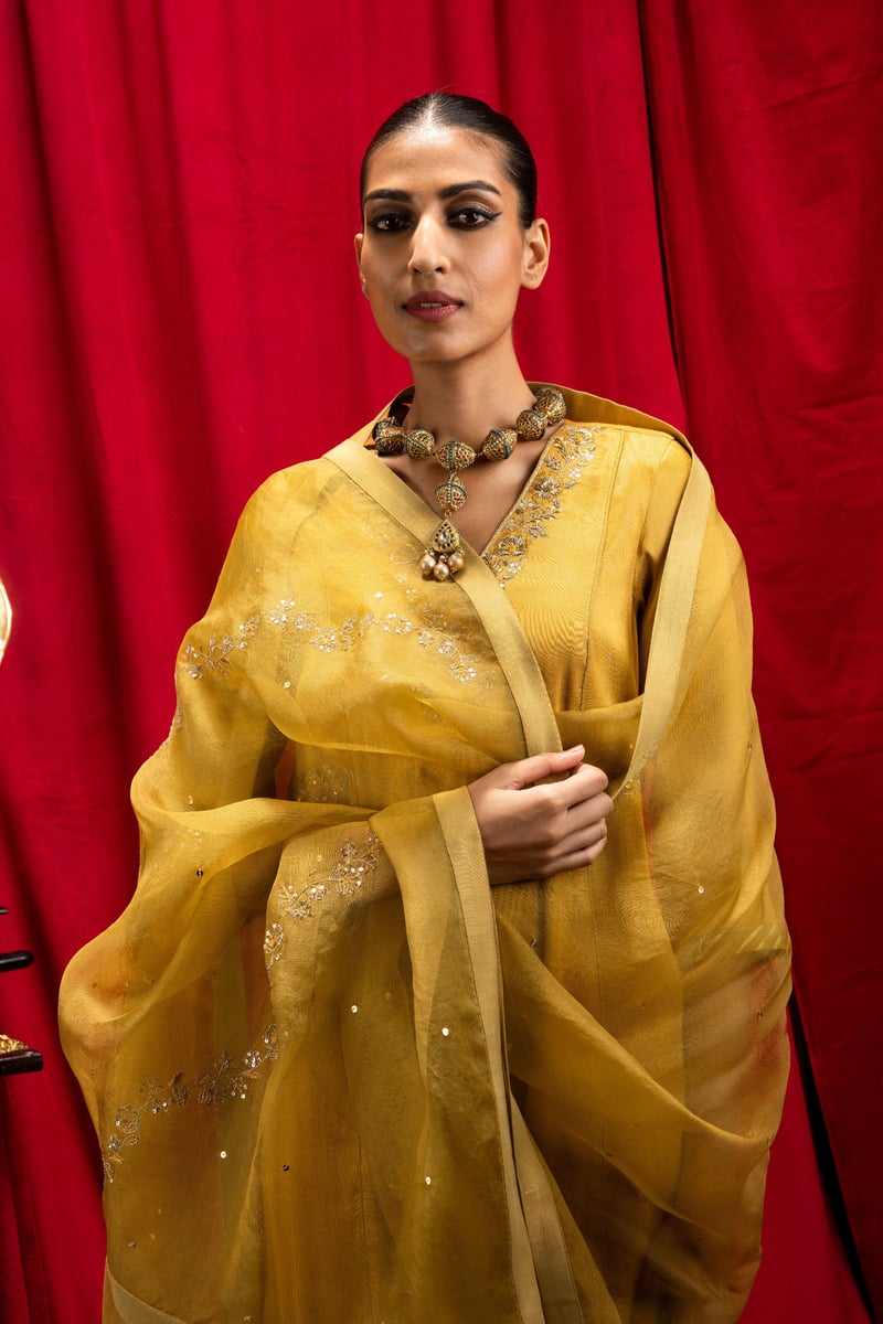 Suhani Tissue Handcrafted Kurta Set