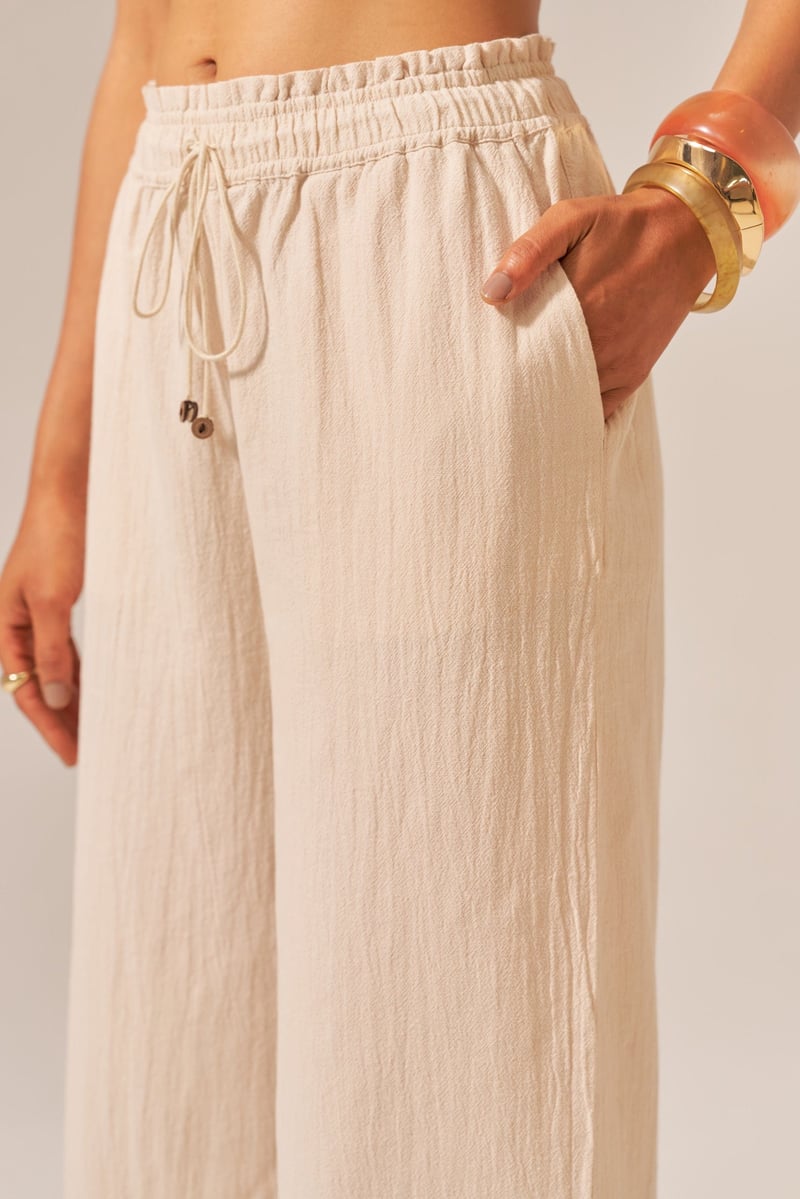 Cream Kala Cotton Button-Front Co-ord Set