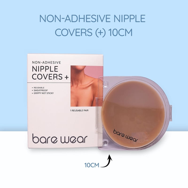 Non-Adhesive Nipple Covers 10 cm (Brown)