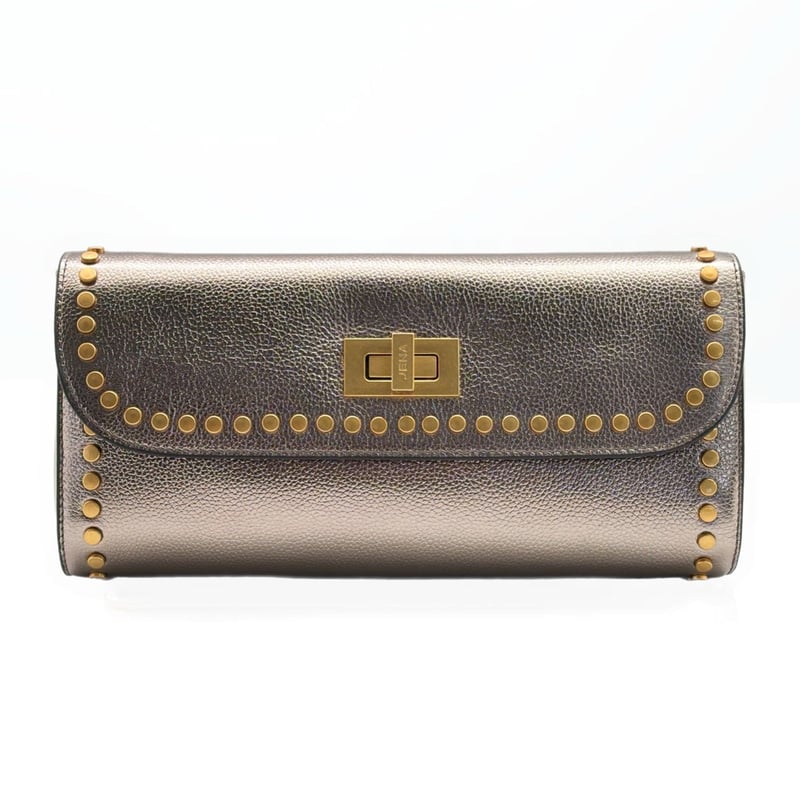JENA Slim Studded Clutch Bag
