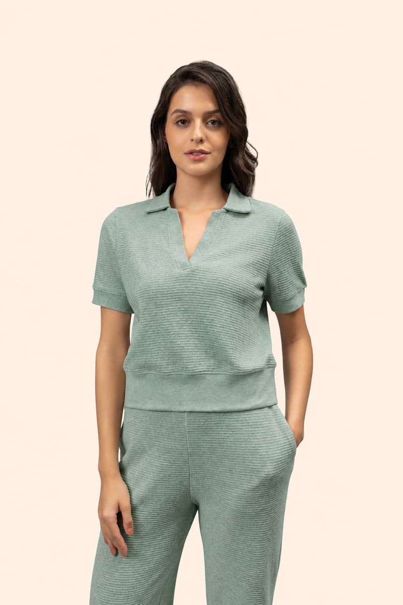 Ottoman Cropped Polo — Necesera