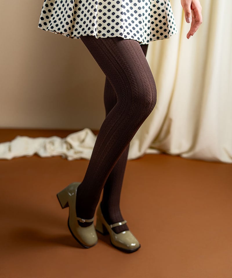 Cableknit Dark Brown