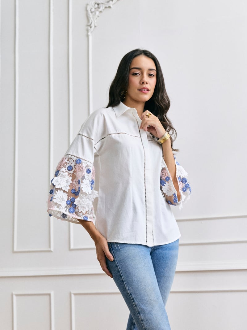 Cher 3D Embroidered Shirt