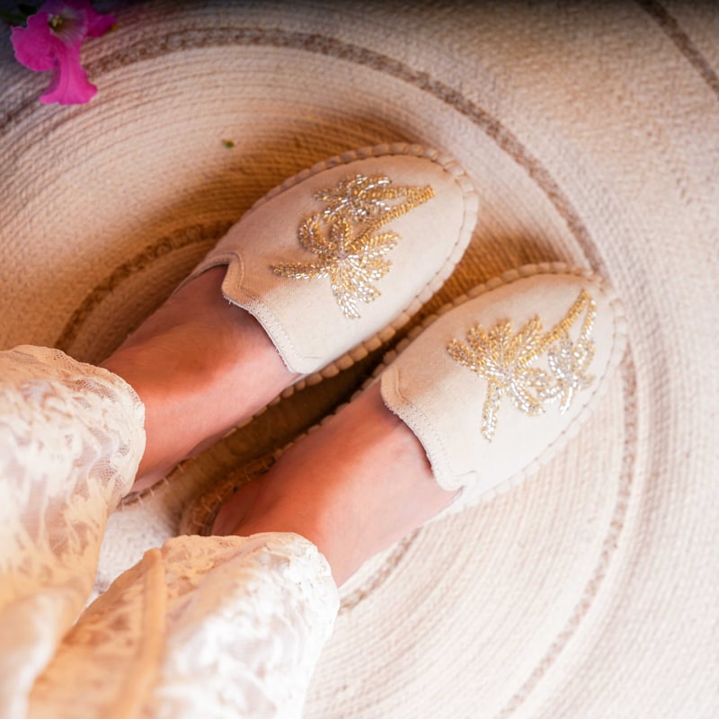 Jumeirah Linen Espadrilles Flats