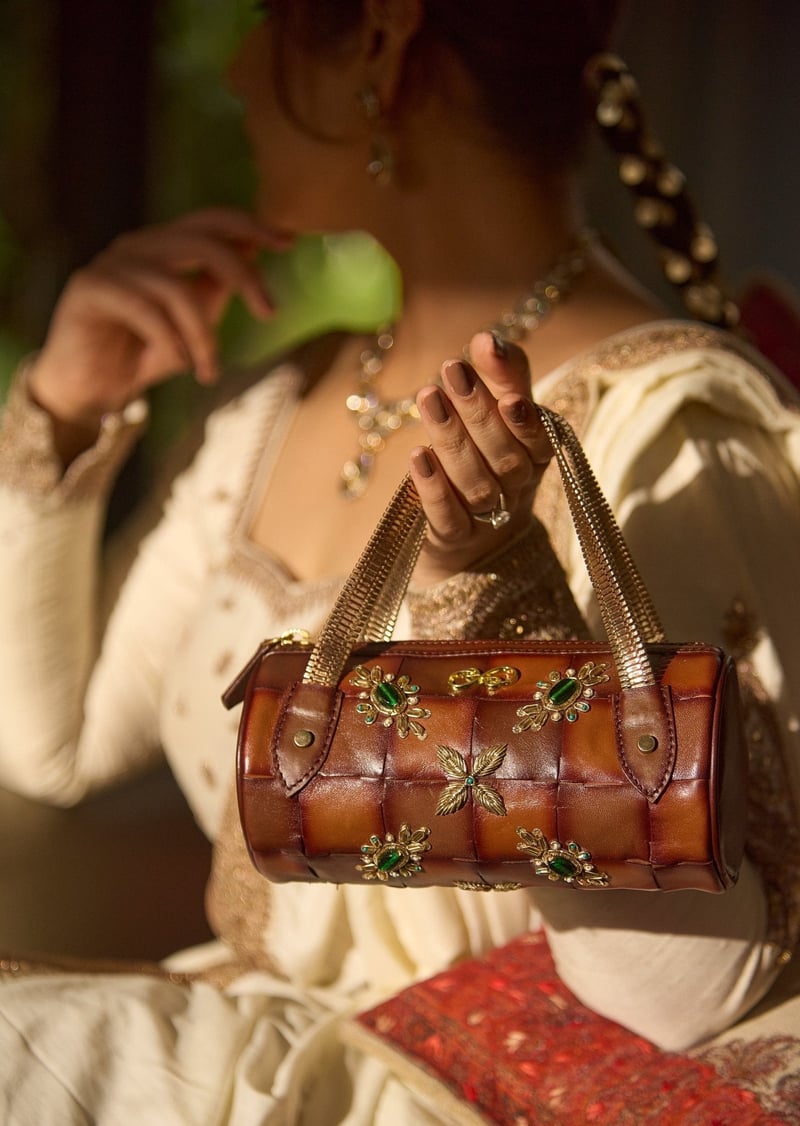 Dholki Leather Bag