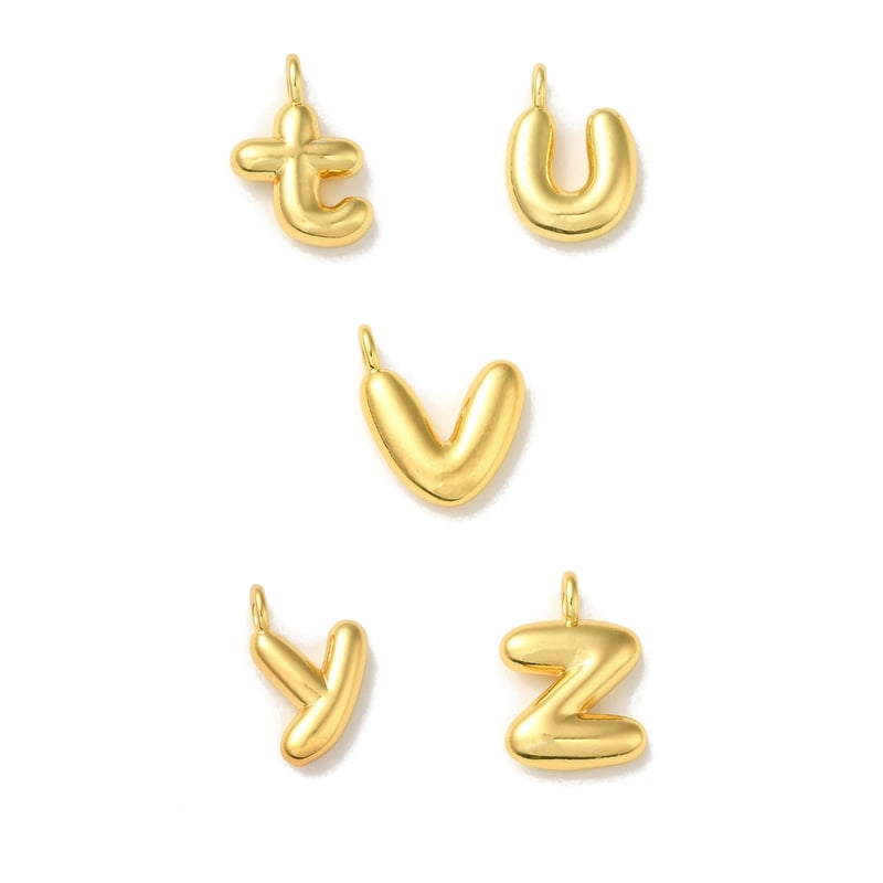 Bubble Alphabet Charms With Chain