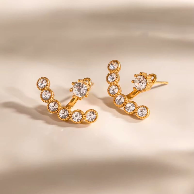 18K Gold Plated Classic Hoop Earrings, Zara — Inaya Accessories