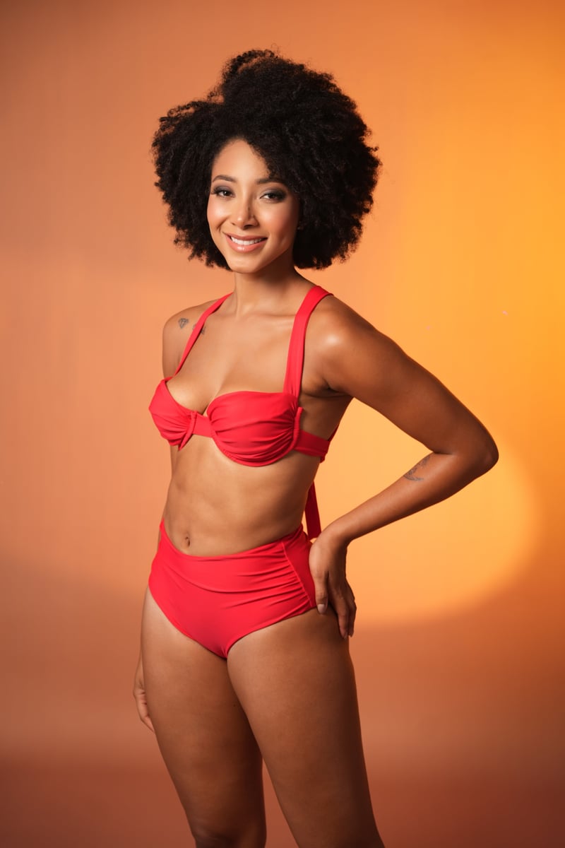 Cherry Underwired Bikini with High-Waist Bottom — Mysthelle