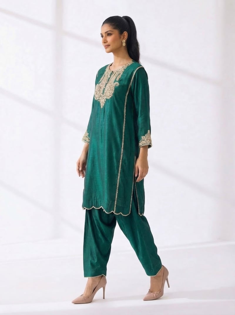Ayra - Short Chauga With Salwar