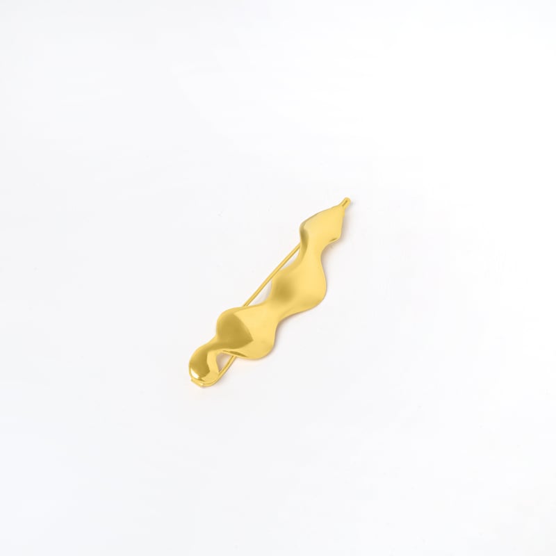 Water Stream Hair Clip Gold