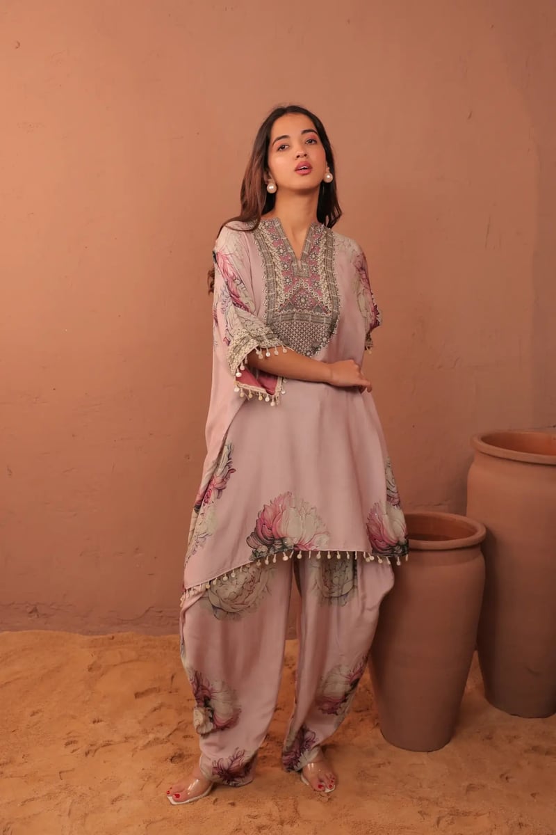 Carnation Crush - Kaftan Set