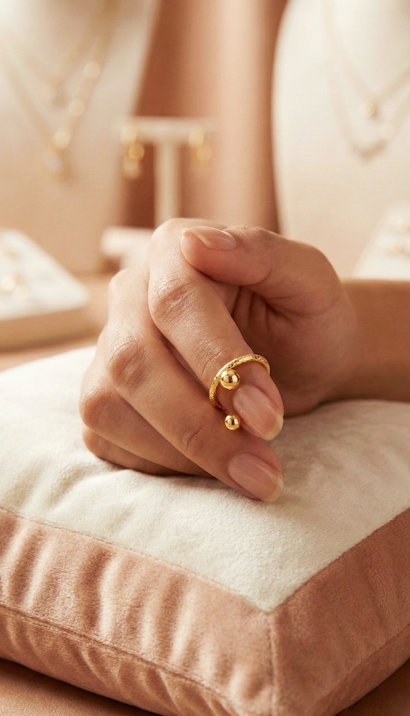 Mandala Mani Nail Ring