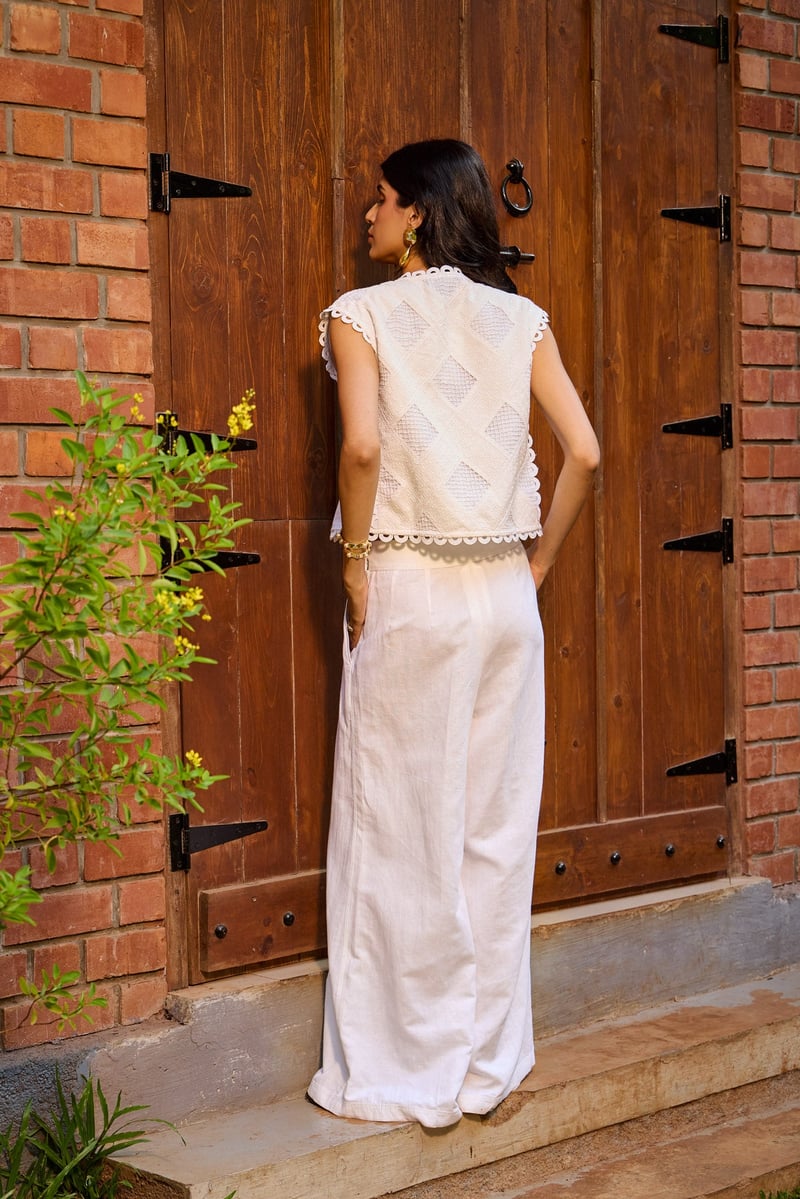 Ivory Lace Cropped Jacket