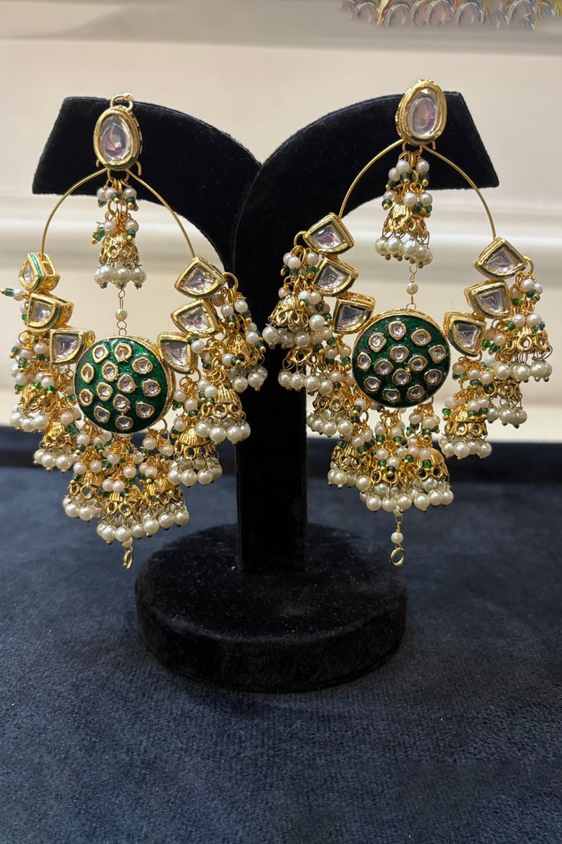Emerald Noor Chandbali Earrings