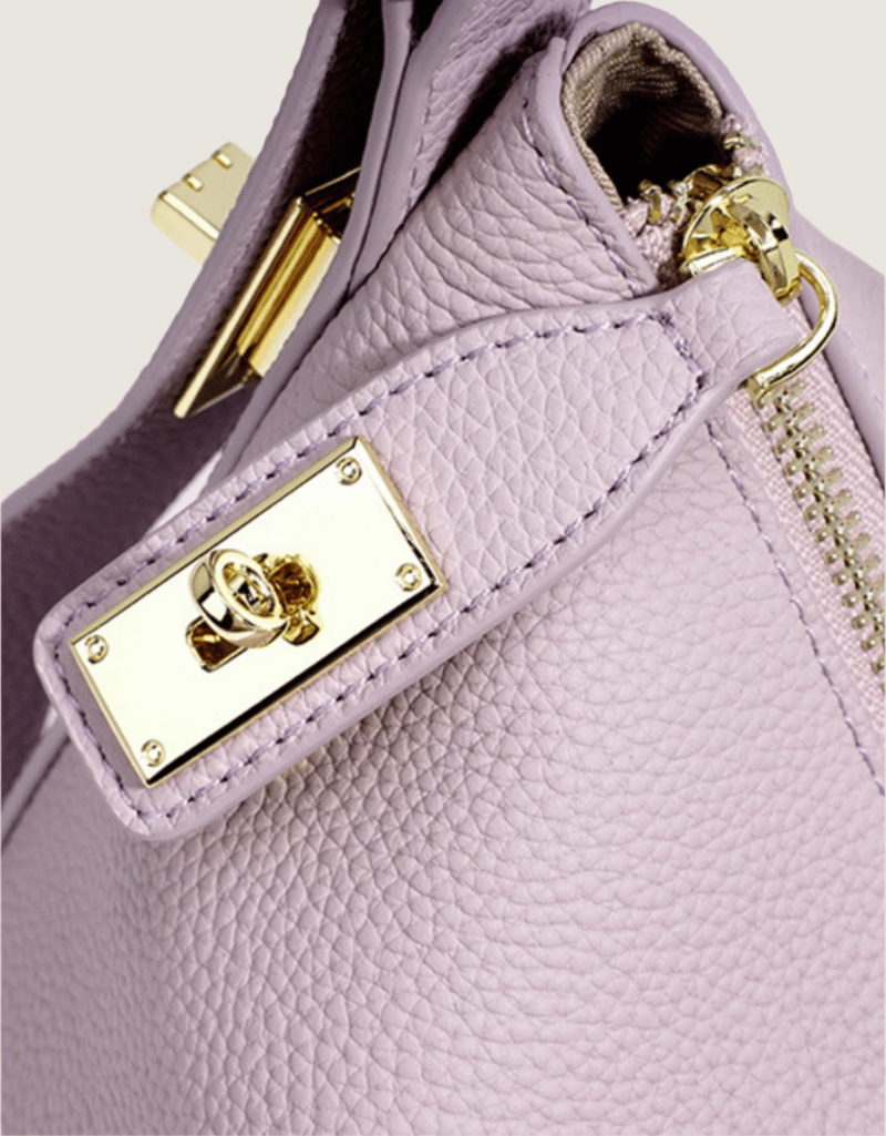 Lumi - Ladies Leather Baguette Bag Mauve