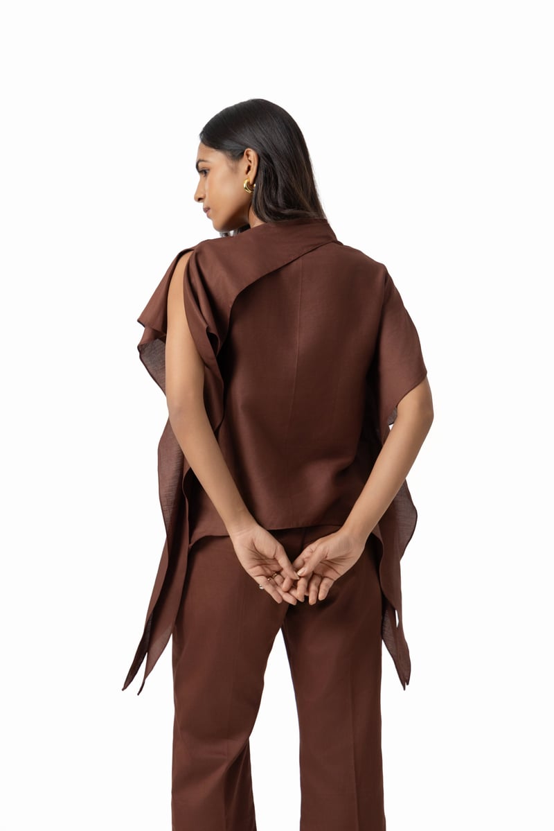 Espresso Straight-Leg Cotton Trousers