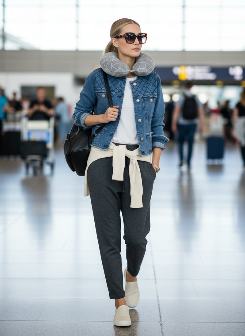 Blue Denim Jacket with Embroidered Yoke and Jewel Buttons