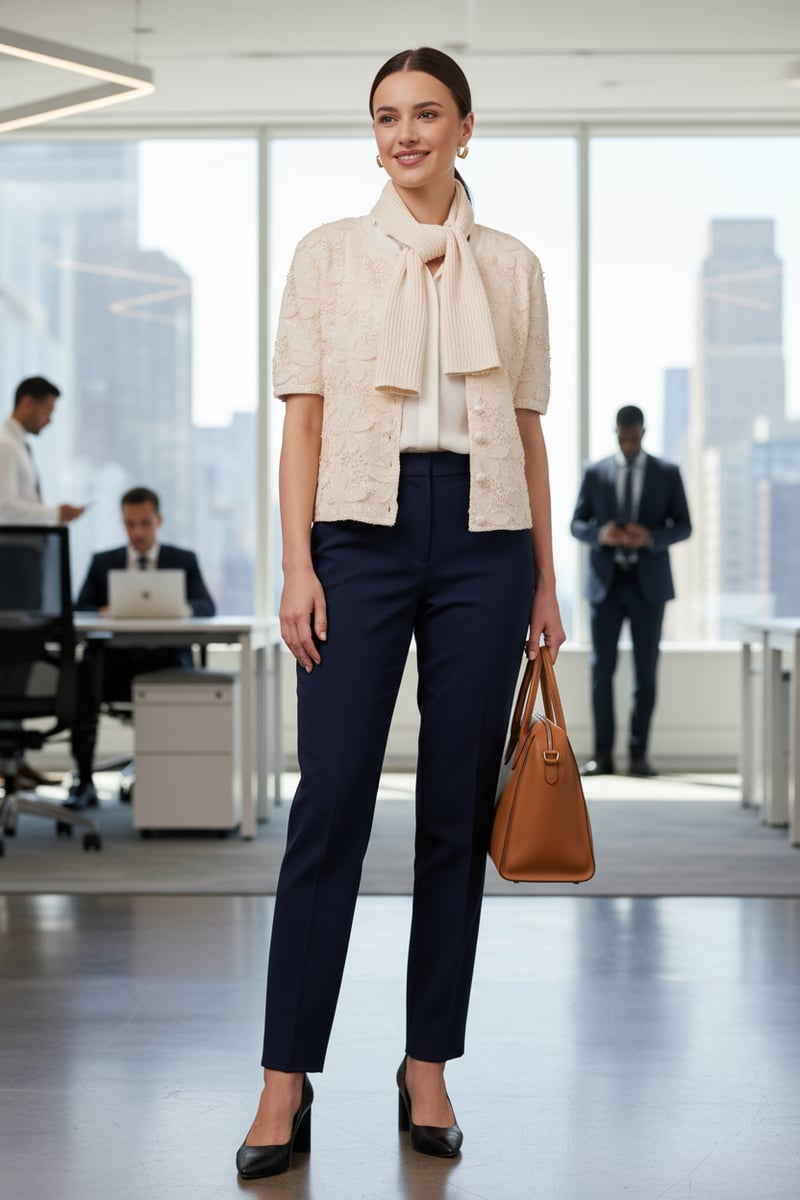 Beige Floral Textured Button-Front Cardigan