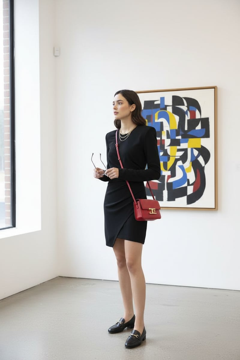 Black Bodycon Mini Dress with Draped Waist