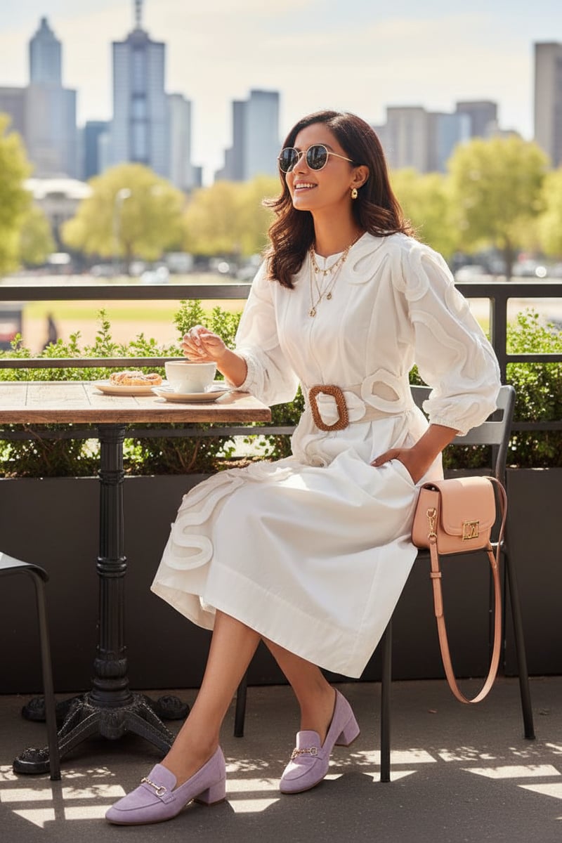 MIDI DRESS WITH PLEATED FRILL DETAILING ON SLEEVES COMES WITH BELT