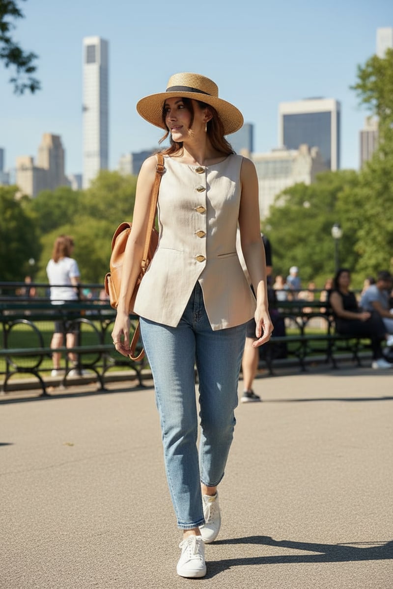 Champagne Tailored Slim-Fit Statement Button Waistcoat
