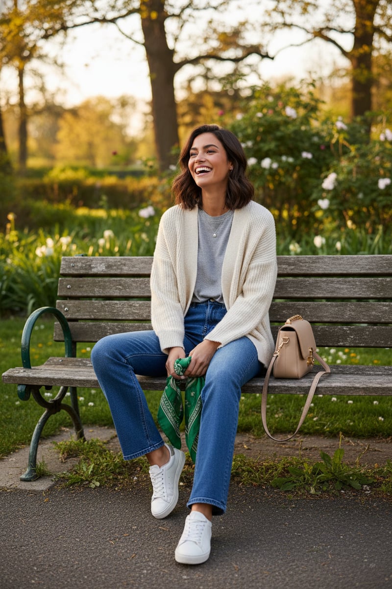 Medium Wash High-Rise Straight-Leg Jeans