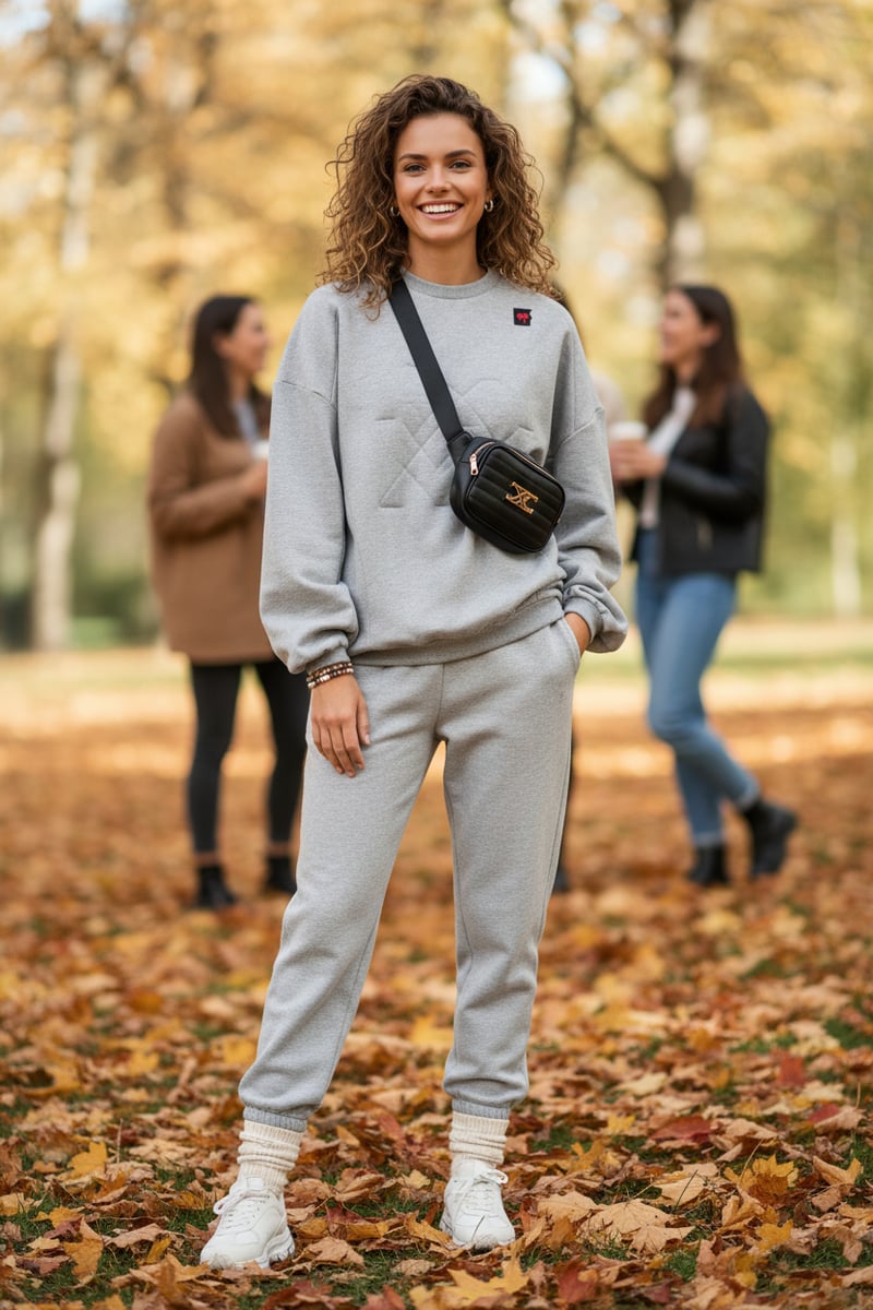 Light Grey Relaxed-Fit Crewneck Sweatshirt
