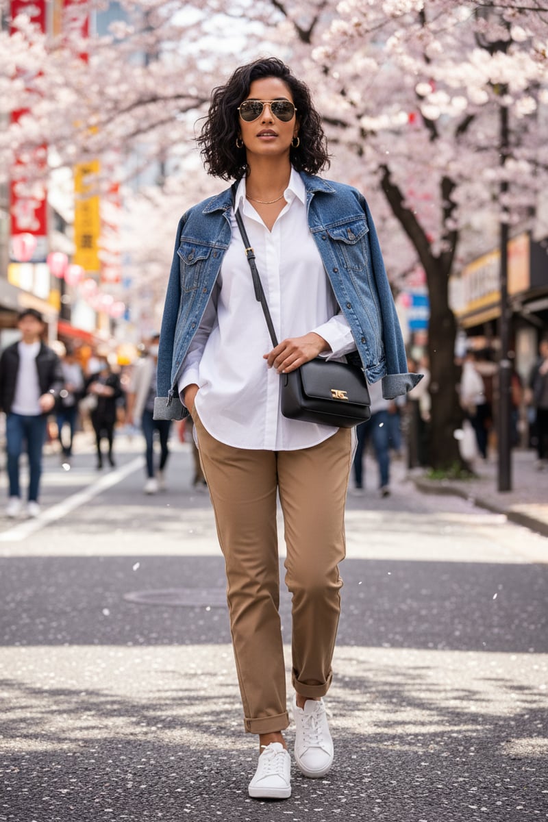 White Oversized Cotton Oxford Button-Down Shirt